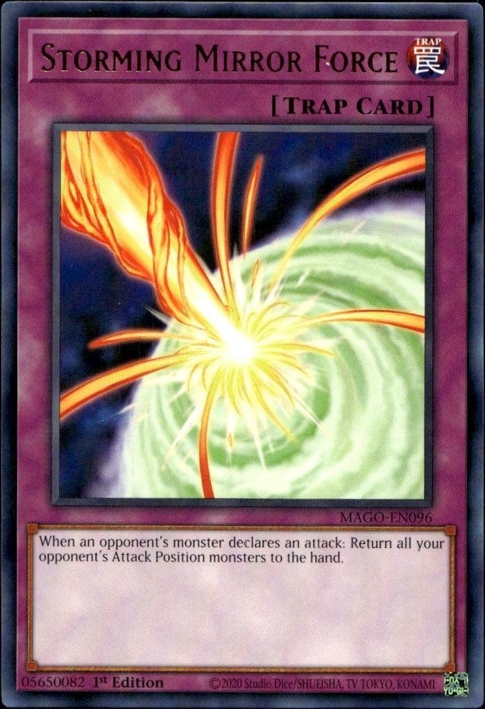 2020 Yu-Gi-Oh Maximum Gold Storming Mirror Force #MAGO-EN096 trading card