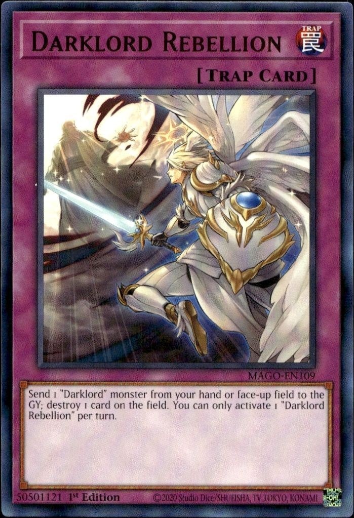 2020 Yu-Gi-Oh Maximum Gold Darklord Rebellion #MAGO-EN109 trading card