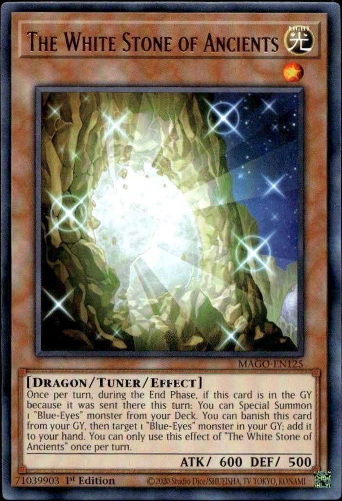 2020 Yu-Gi-Oh! Maximum Gold The White Stone Of Ancients #MAGO-EN125 Yu-Gi-Oh! card front