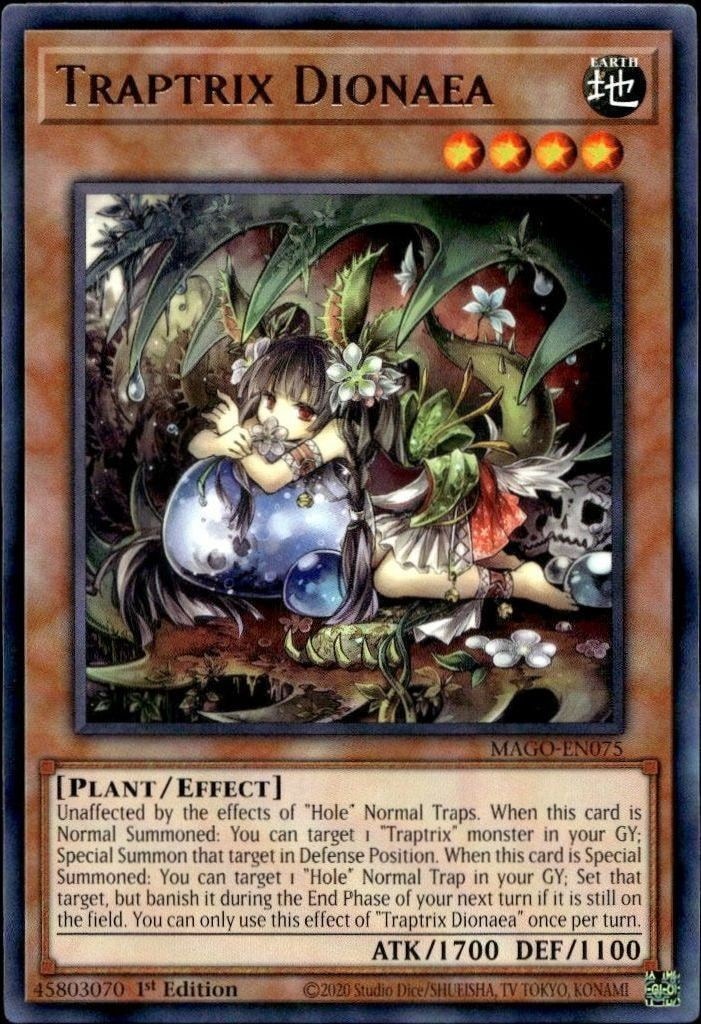 2020 Yu-Gi-Oh! Maximum Gold Traptrix Dionaea #MAGO-EN075 Yu-Gi-Oh! card front