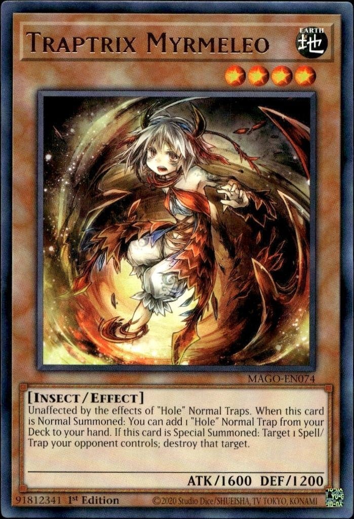 2020 Yu-Gi-Oh! Maximum Gold Traptrix Myrmeleo #MAGO-EN074 Yu-Gi-Oh! card front