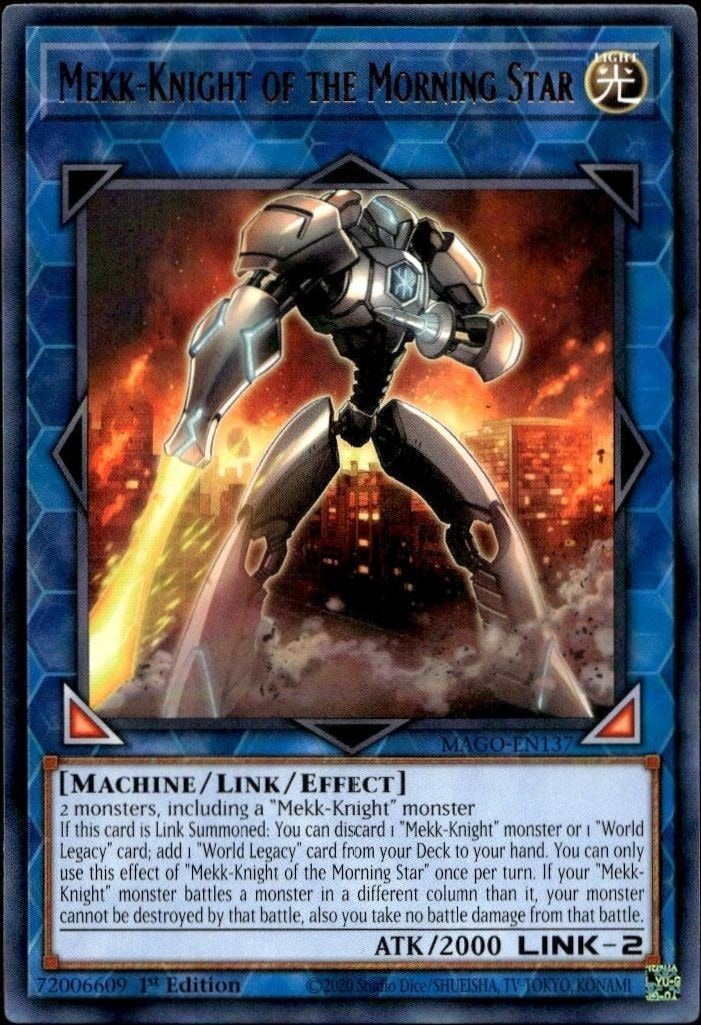 2020 Yu-Gi-Oh Maximum Gold Mekk-Knight of the Morning Star #MAGO-EN137 trading card