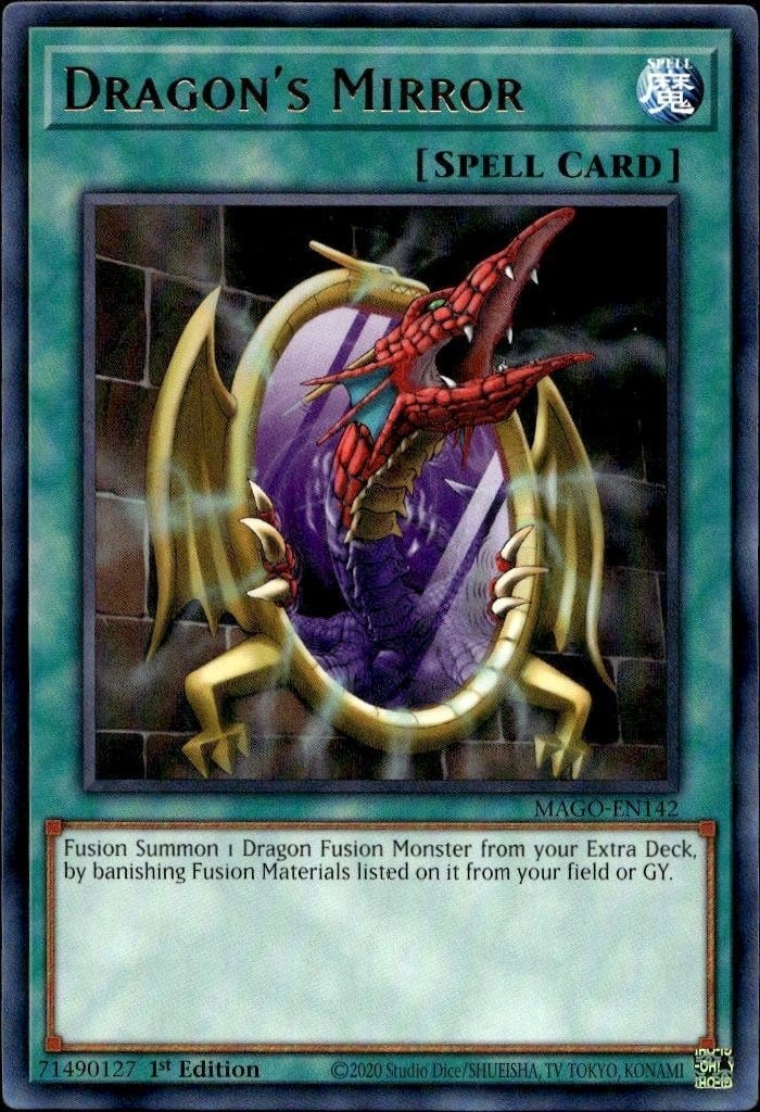 2020 Yu-Gi-Oh Maximum Gold Dragon's Mirror #MAGO-EN142 trading card