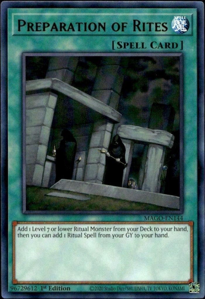 2020 Yu-Gi-Oh! Maximum Gold Preparation Of Rites #MAGO-EN144 Yu-Gi-Oh! card front