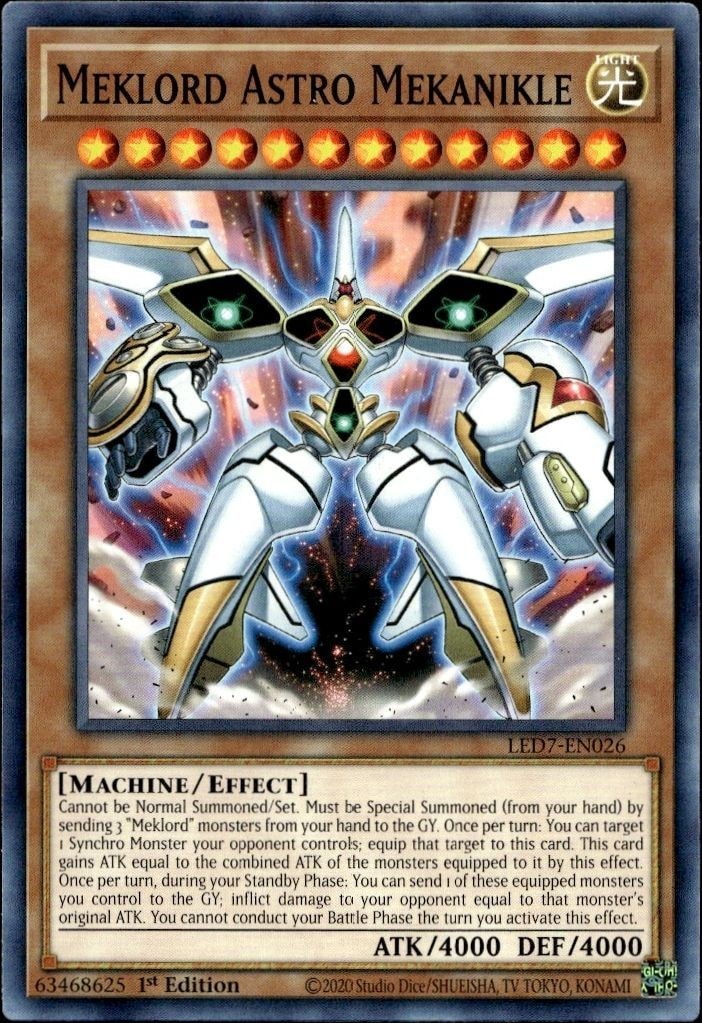 2020 Yu-Gi-Oh! Legendary Duelists: Rage of Ra Meklord Astro Mekanikle #LED7-EN026 Yu-Gi-Oh! card front