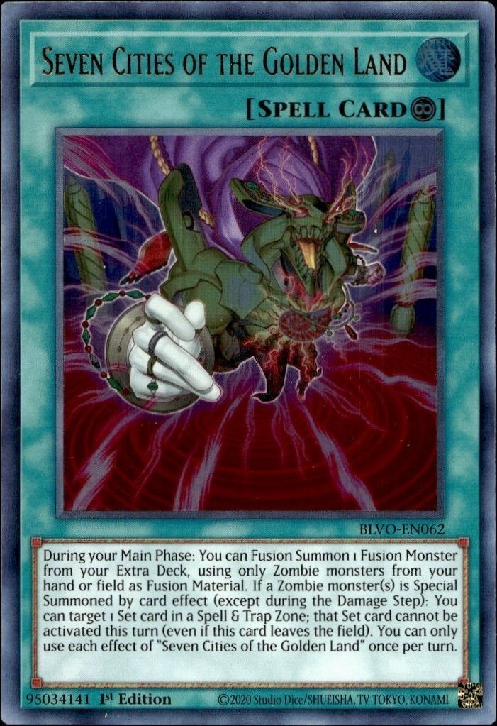 2021 Yu-Gi-Oh Blazing Vortex Seven Cities of the Golden Land #BLVO-EN062 trading card