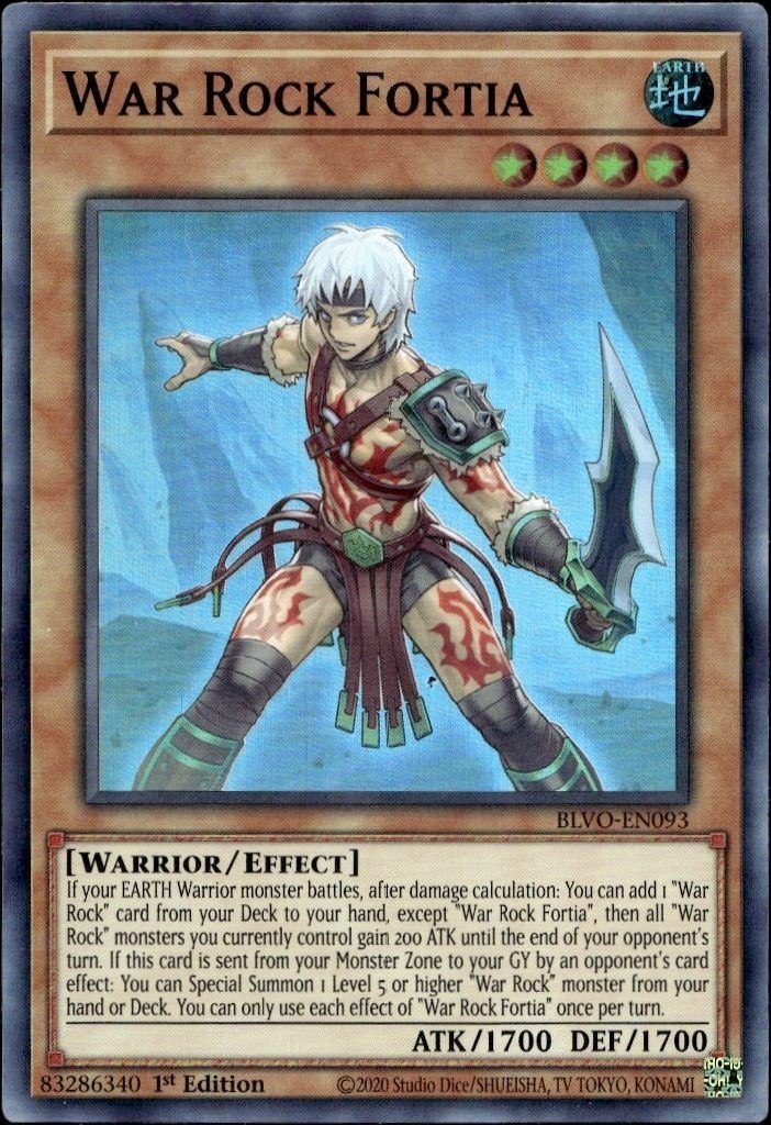 2021 Yu-Gi-Oh Blazing Vortex War Rock Fortia #BLVO-EN093 trading card