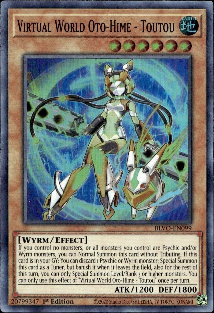 2021 Yu-Gi-Oh Blazing Vortex Virtual World Oto-Hime - #BLVO-EN099 trading card