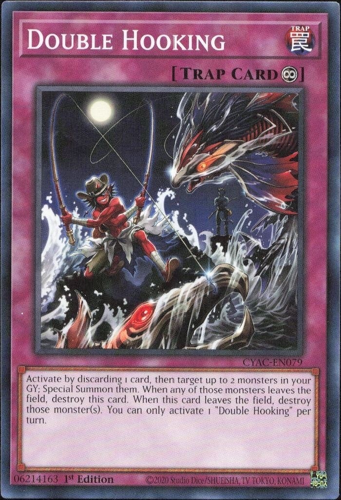 2023 Yu-Gi-Oh Cyberstorm Access Double Hooking #CYAC-EN079 trading card