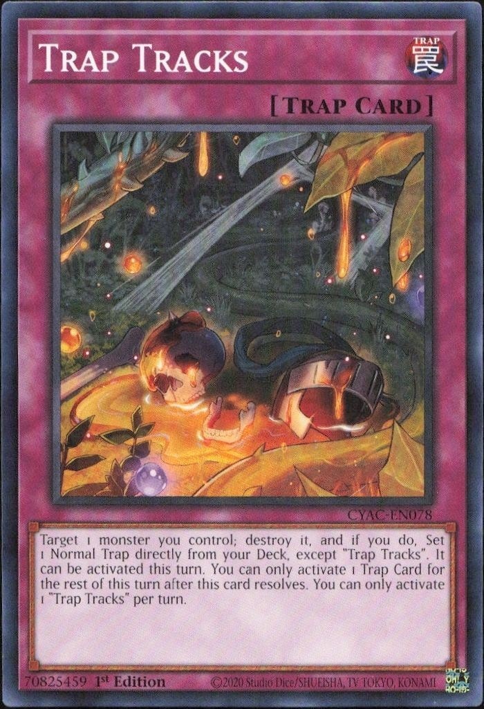 2023 Yu-Gi-Oh Cyberstorm Access Trap Tracks #CYAC-EN078 trading card