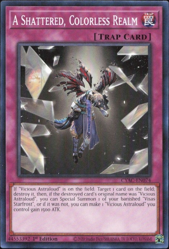 2020 Yu-Gi-Oh! Cyberstorm Access A Shattered Colorless Realm #CYAC-EN074 Yu-Gi-Oh! card front