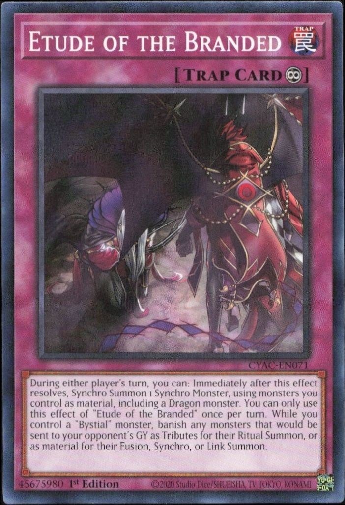 2020 Yu-Gi-Oh! Cyberstorm Access Etude Of The Branded #CYAC-EN071 Yu-Gi-Oh! card front