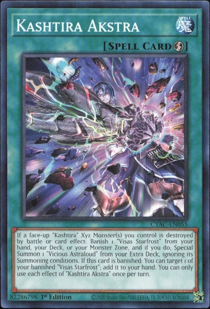 2020 Yu-Gi-Oh! Cyberstorm Access Kashtira Akstra #CYAC-EN055 Yu-Gi-Oh! card front