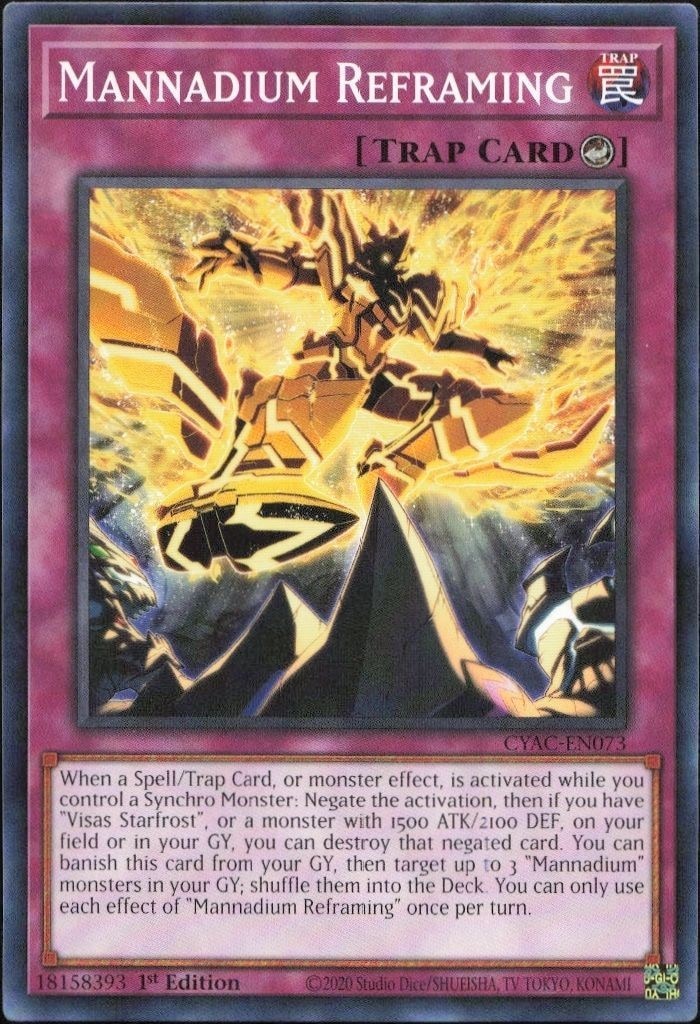 2023 Yu-Gi-Oh Cyberstorm Access Mannadium Imaginings #CYAC-EN056 trading card