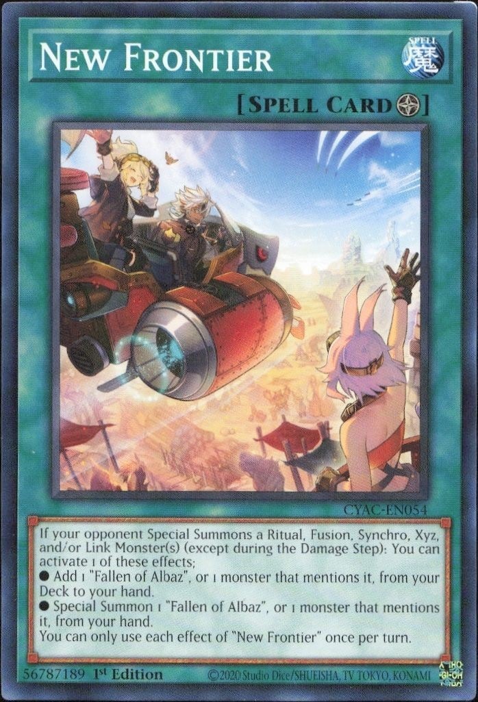2020 Yu-Gi-Oh! Cyberstorm Access New Frontier #CYAC-EN054 Yu-Gi-Oh! card front