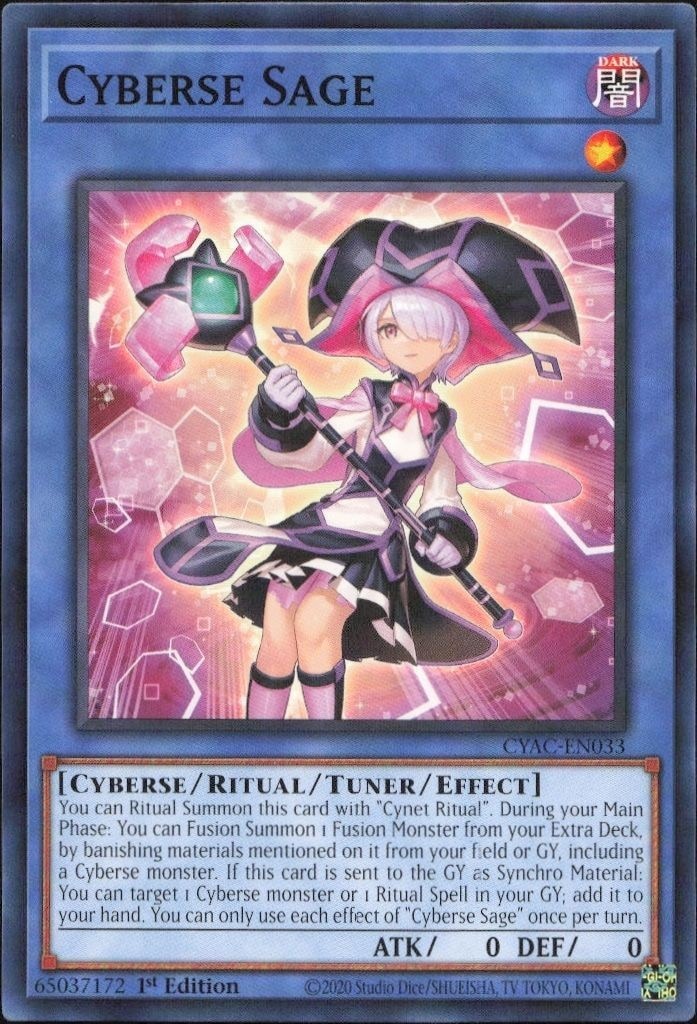 2020 Yu-Gi-Oh! Cyberstorm Access Cyberse Sage #CYAC-EN033 Yu-Gi-Oh! card front