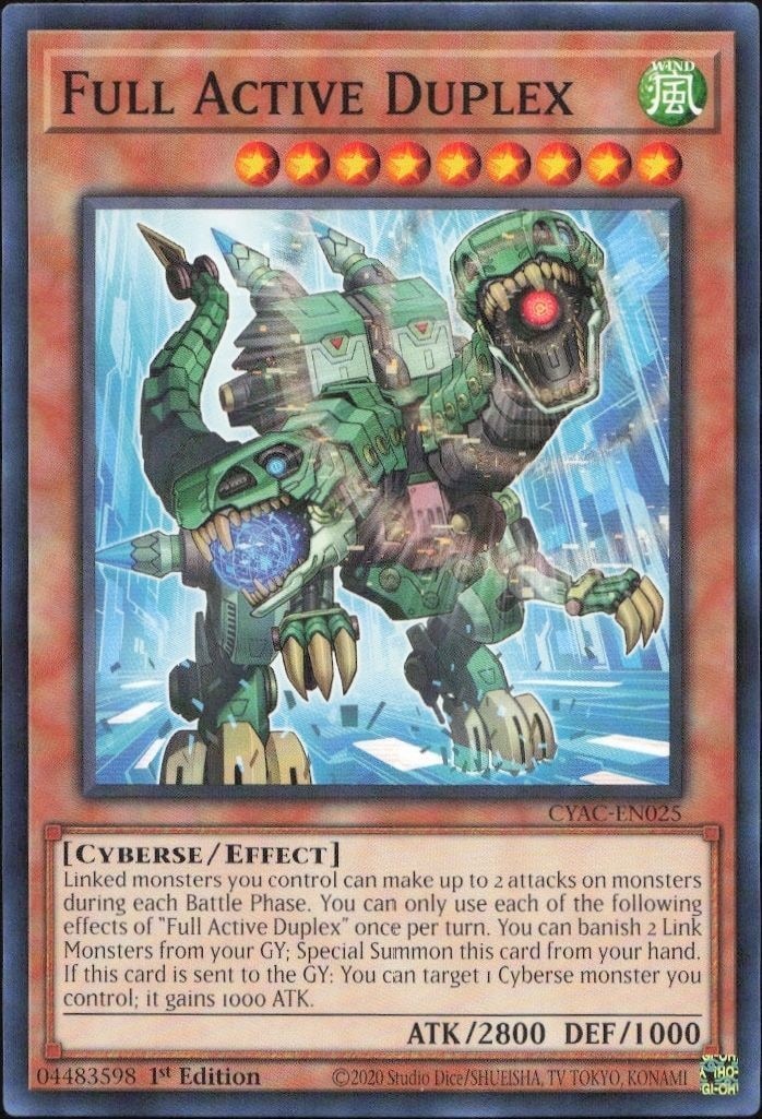 2023 Yu-Gi-Oh Cyberstorm Access Full Active Duplex #CYAC-EN025 trading card