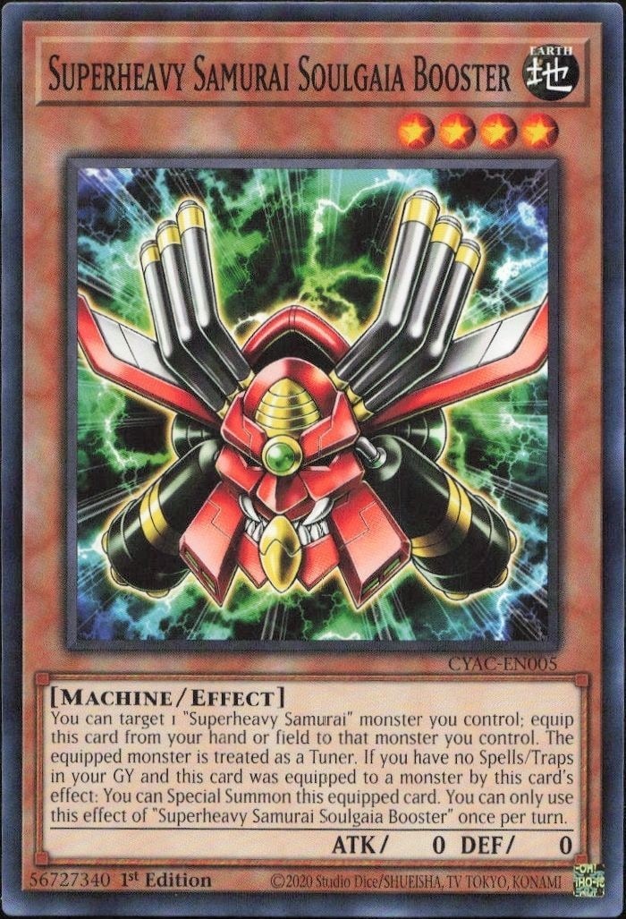 2023 Yu-Gi-Oh Cyberstorm Access Superheavy Samurai Soulgaia Booster #CYAC-EN005 trading card