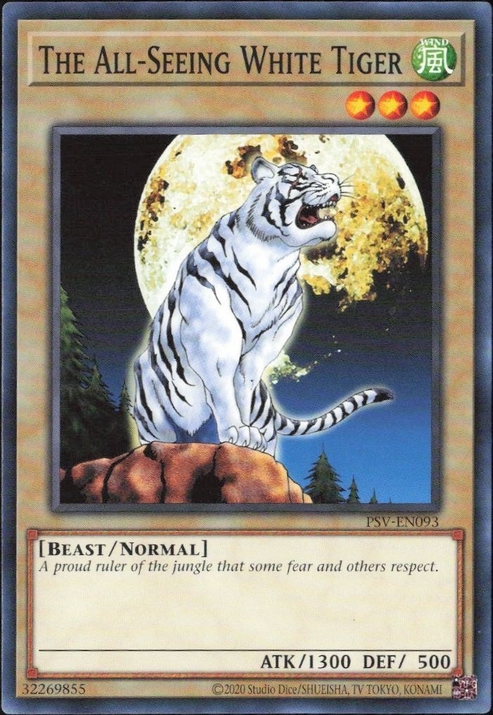 2023 Yu-Gi-Oh Pharaoh's Servant The All-Seeing White Tiger #PSV-EN093 trading card