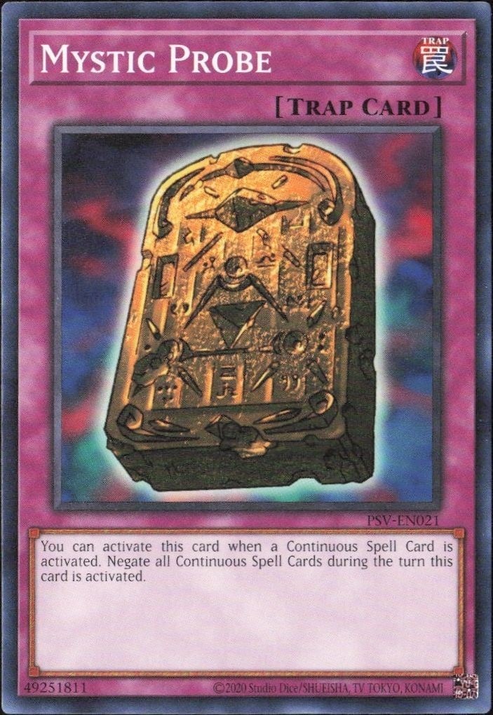 2023 Yu-Gi-Oh Pharaoh's Servant Mystic Probe #PSV-EN021 trading card