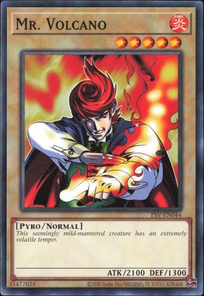 2023 Yu-Gi-Oh! Pharaoh's Servant Mr. Volcano #PSV-EN044 Yu-Gi-Oh! card front