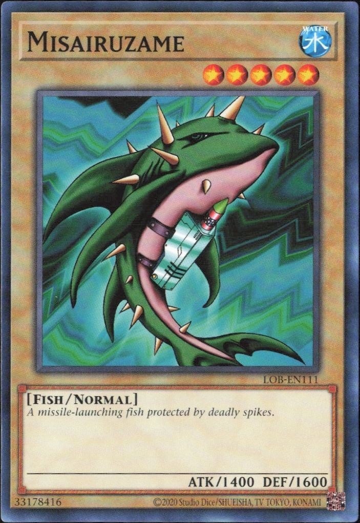 2023 Yu-Gi-Oh! Legend of Blue Eyes White Dragon Misairuzame #LOB-EN111 Yu-Gi-Oh! card front