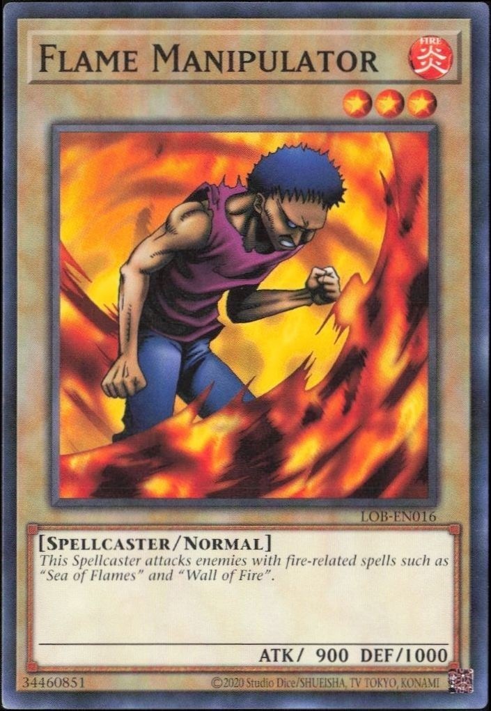 2023 Yu-Gi-Oh! Legend of Blue Eyes White Dragon Flame Manipulator #LOB-EN016 Yu-Gi-Oh! card front