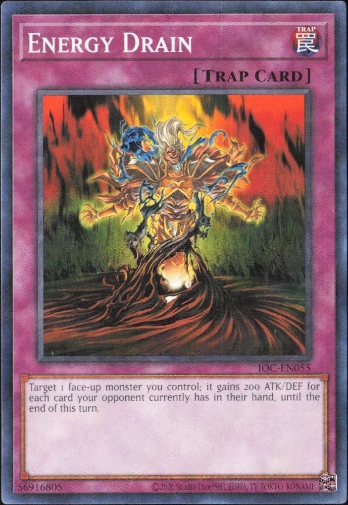 2023 Yu-Gi-Oh! Invasion of Chaos Energy Drain #IOC-EN055 Yu-Gi-Oh! card front