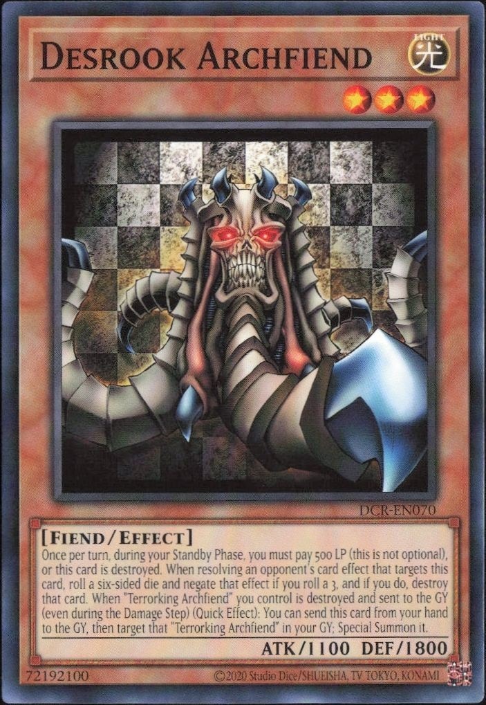 2023 Yu-Gi-Oh! Dark Crisis Desrook Archfiend #DCR-EN070 Yu-Gi-Oh! card front