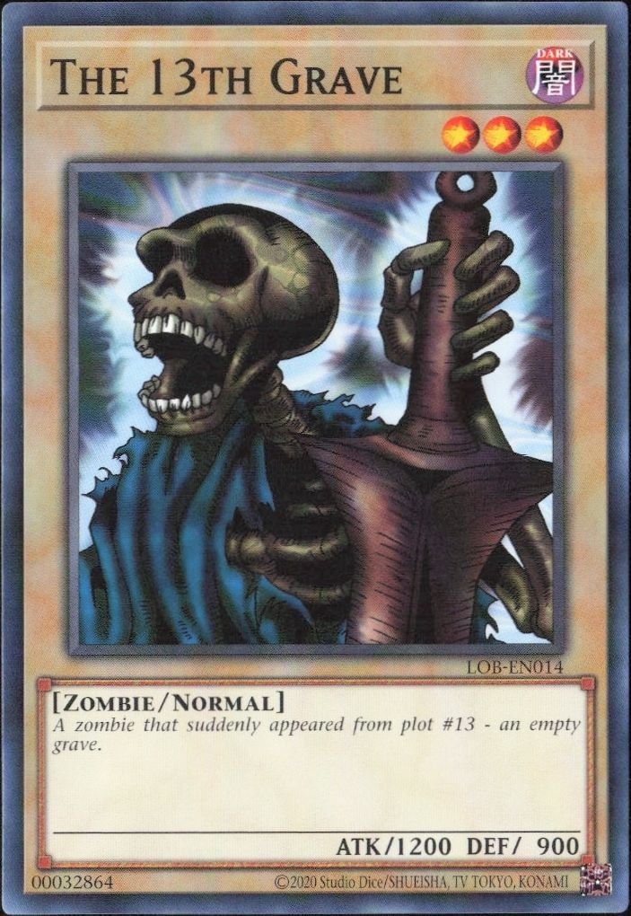 2023 Yu-Gi-Oh Legend of Blue Eyes White Dragon The 13th Grave #LOB-EN014 trading card