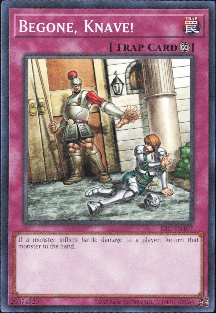 2023 Yu-Gi-Oh Invasion of Chaos Begone, Knave! #IOC-EN107 trading card