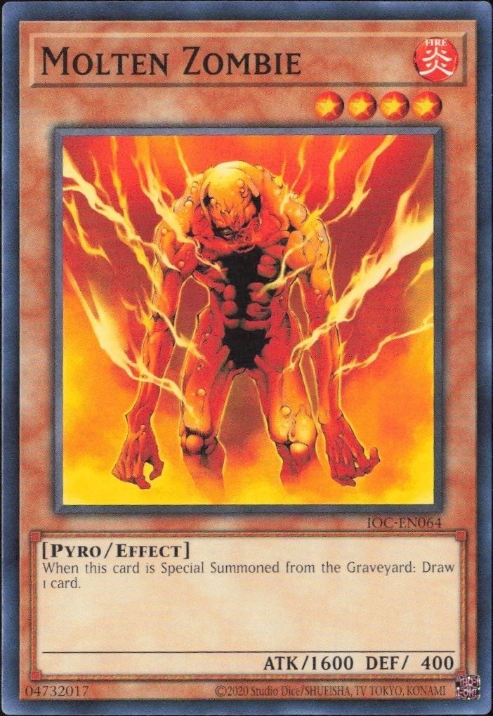2023 Yu-Gi-Oh Invasion of Chaos Molten Zombie #IOC-EN064 trading card