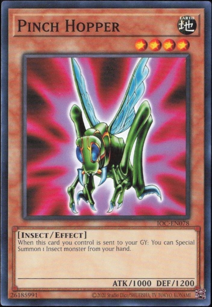 2023 Yu-Gi-Oh Invasion of Chaos Pinch Hopper #IOC-EN078 trading card