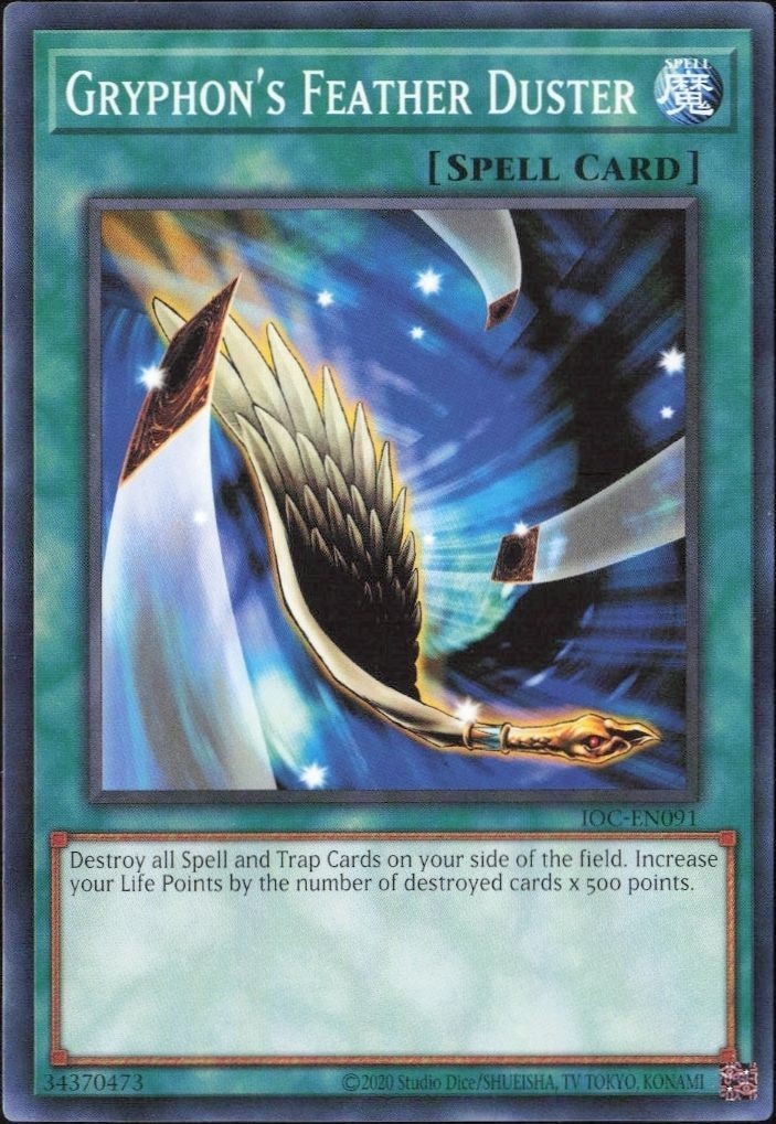 2023 Yu-Gi-Oh! Invasion of Chaos Gryphon'S Feather Duster #IOC-EN091 Yu-Gi-Oh! card front