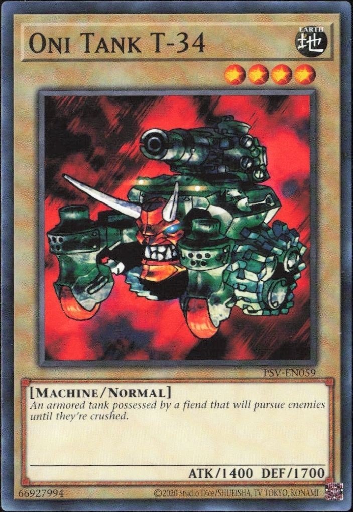 2023 Yu-Gi-Oh! Pharaoh's Servant Oni Tank T-34 #PSV-EN059 Yu-Gi-Oh! card front