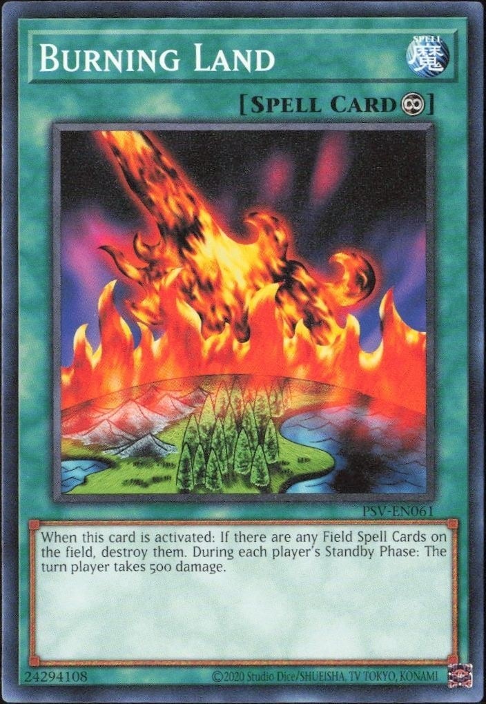2023 Yu-Gi-Oh! Pharaoh's Servant Burning Land #PSV-EN061 Yu-Gi-Oh! card front