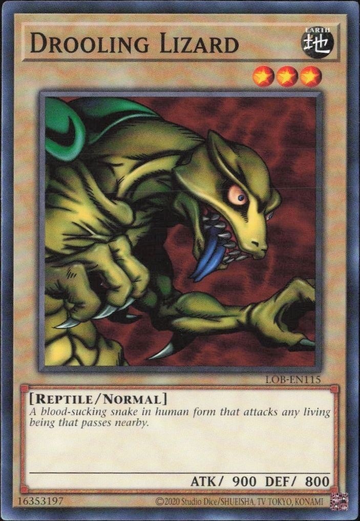 2023 Yu-Gi-Oh Legend of Blue Eyes White Dragon Drooling Lizard #LOB-EN115 trading card