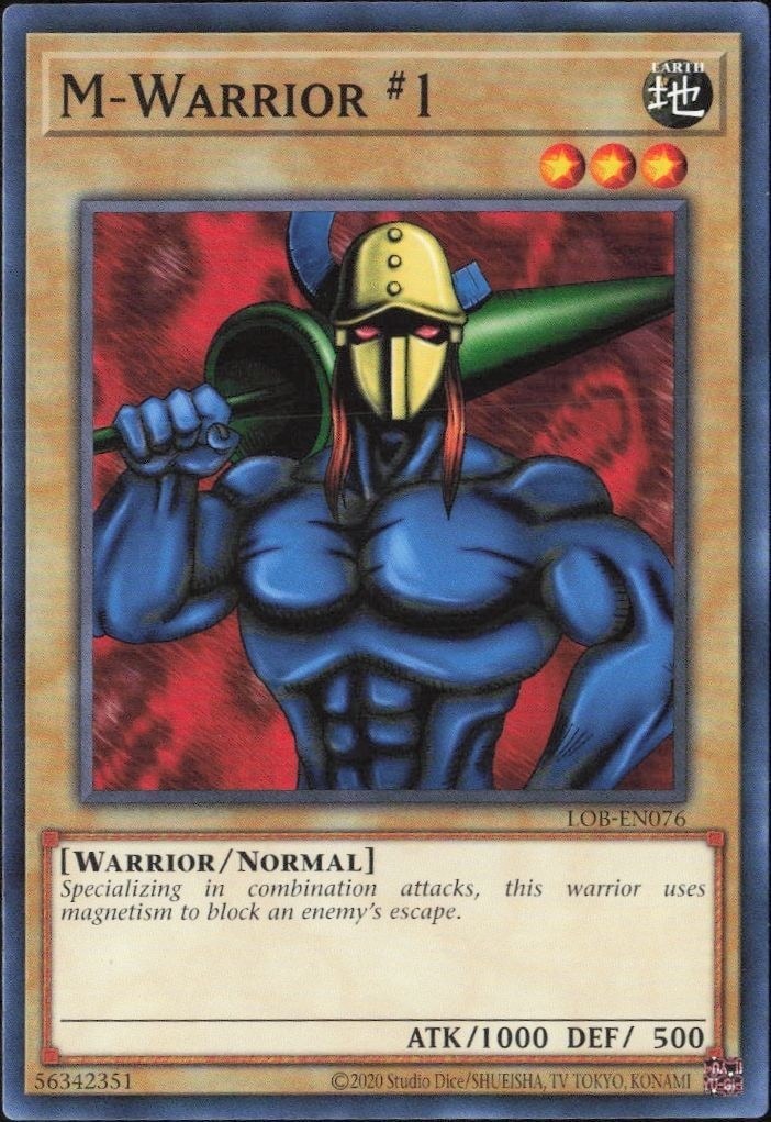 2023 Yu-Gi-Oh Legend of Blue Eyes White Dragon M-Warrior #1 #LOB-EN076 trading card