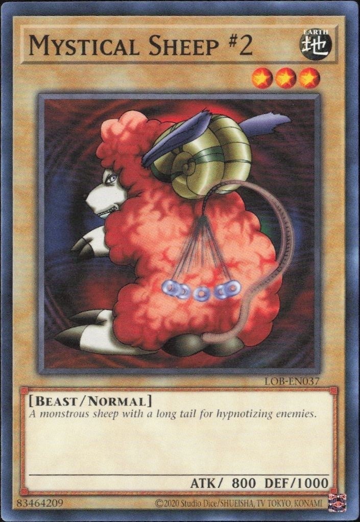 2023 Yu-Gi-Oh Legend of Blue Eyes White Dragon Mystical Sheep #LOB-EN037 trading card