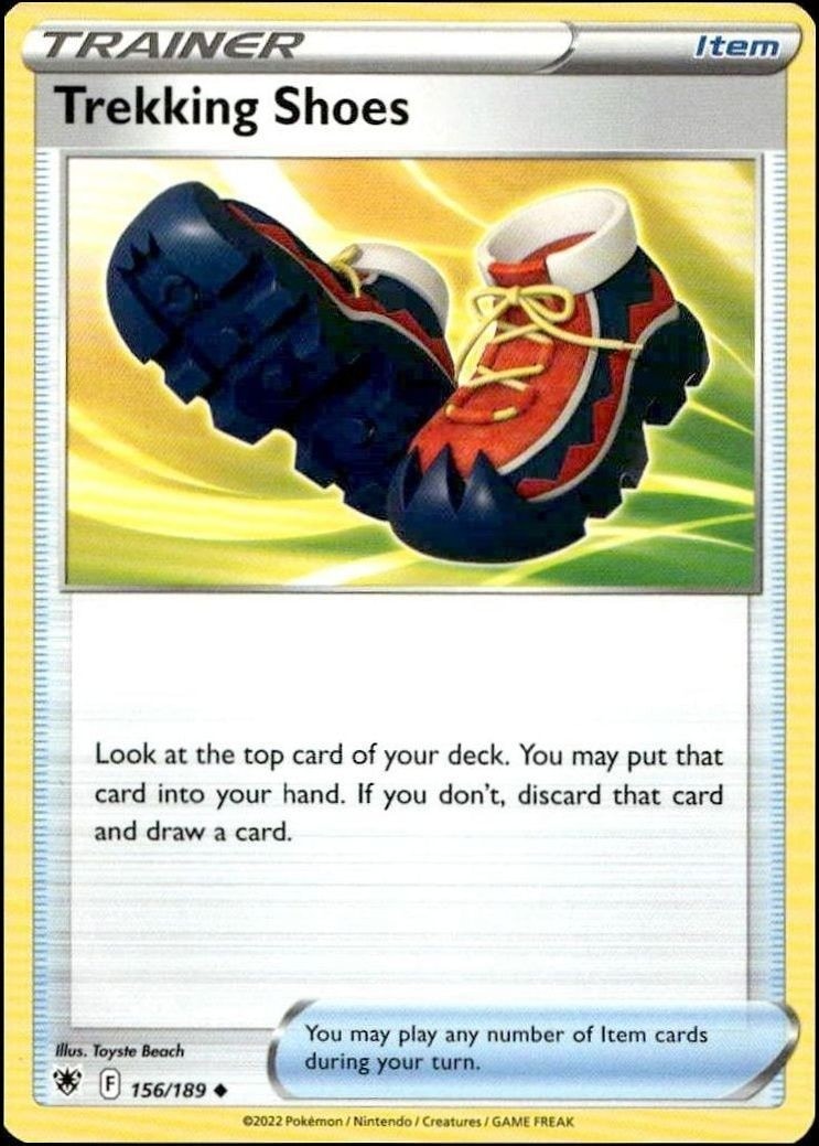 2022 Pokémon Astral Radiance Trekking Shoes #156/189 trading card