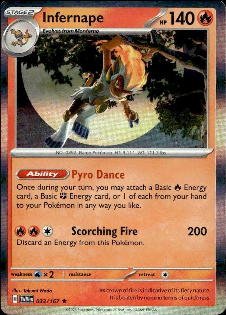 2024 Pokémon Twilight Masquerade Infernape #033/167 Pokémon card front