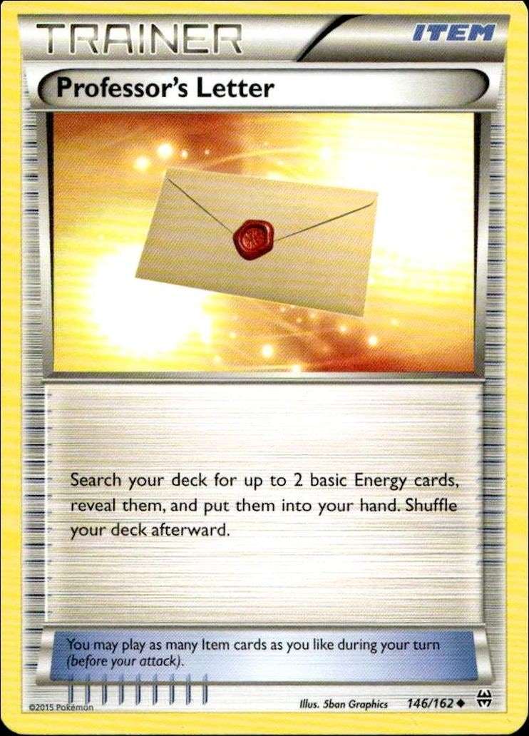 2015 Pokémon BREAKthrough Professor's Letter #146/162 trading card