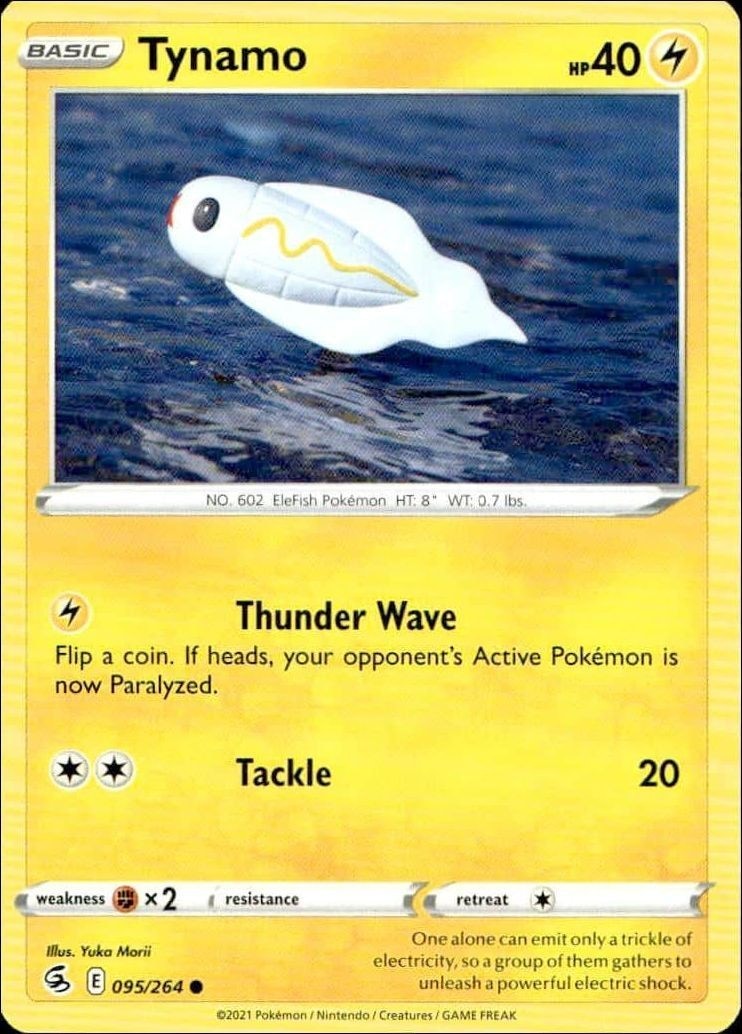 2021 Pokémon Fusion Strike Tynamo #095/264 trading card