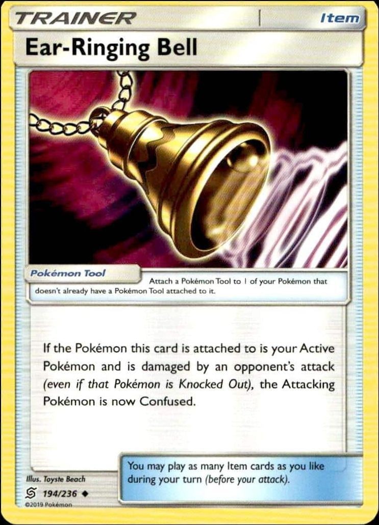 2019 Pokémon Unified Minds Ear-Ringing Bell #194/236 Pokémon card front
