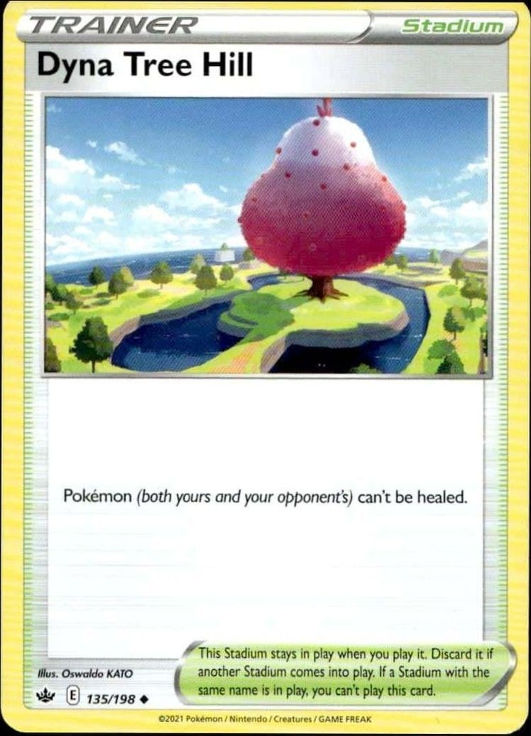 2021 Pokémon Chilling Reign Dyna Tree Hill #135/198 trading card