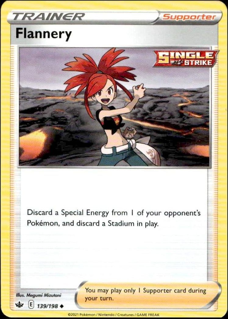 2021 Pokémon Chilling Reign Flannery #139/198 trading card