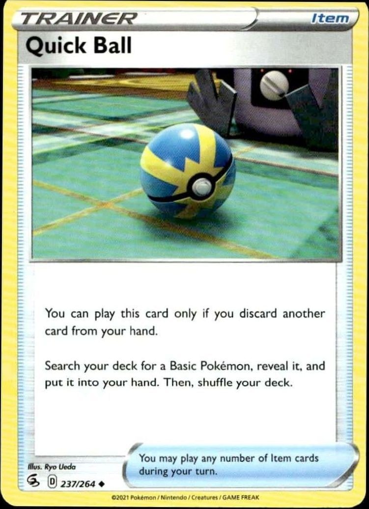 2021 Pokémon Fusion Strike Quick Ball #237/264 trading card