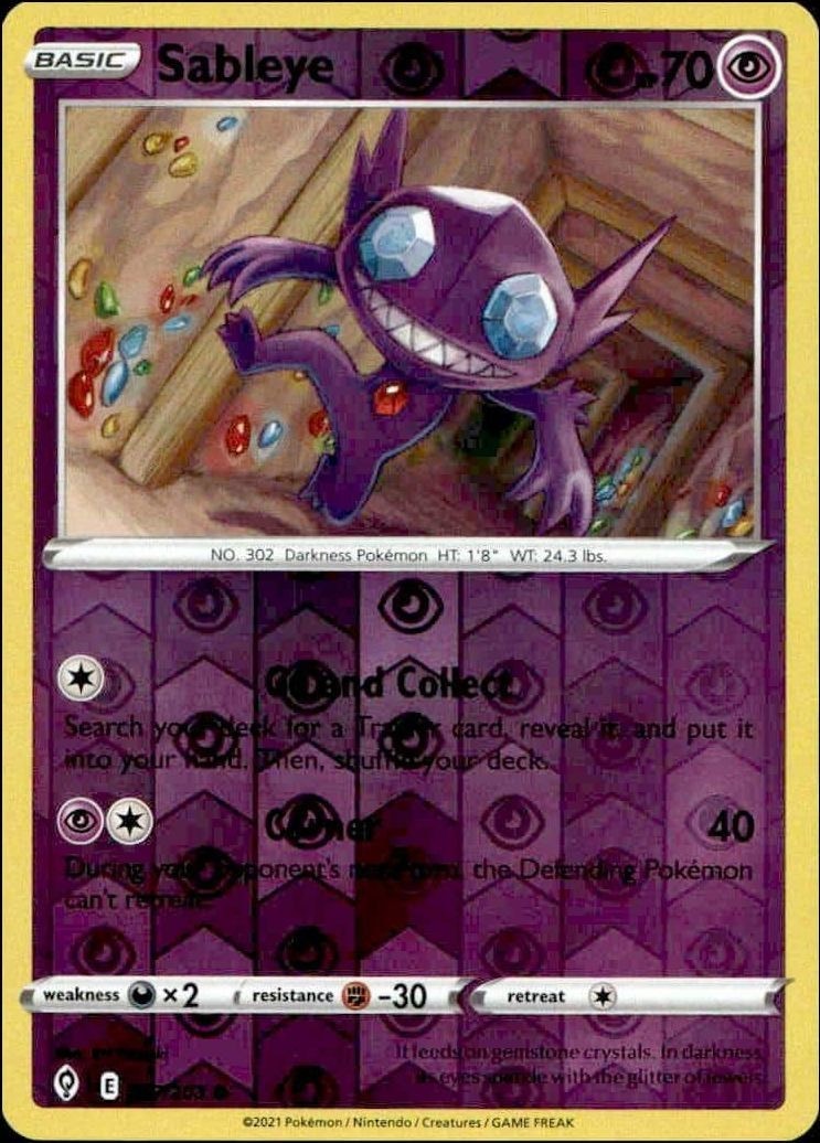 2021 Pokémon Evolving Skies Sableye #067/203 trading card