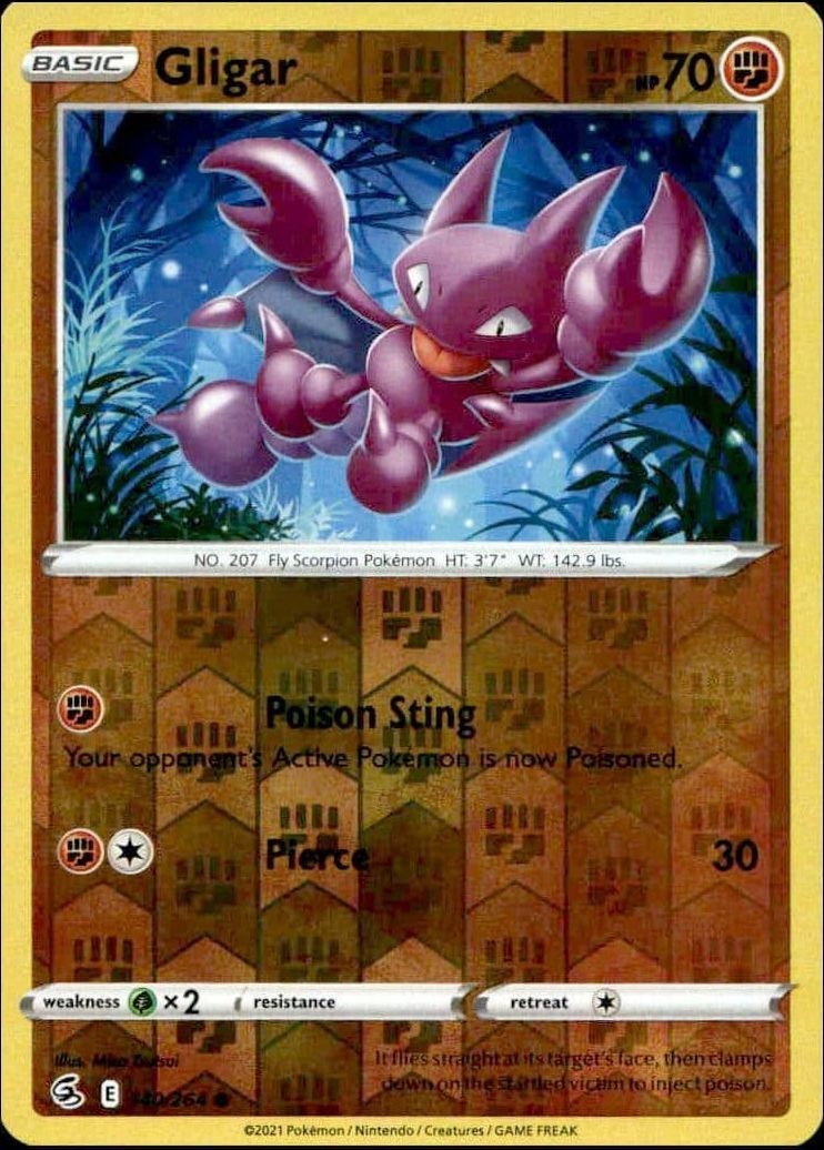 2021 Pokémon Fusion Strike Gligar #140/264 trading card