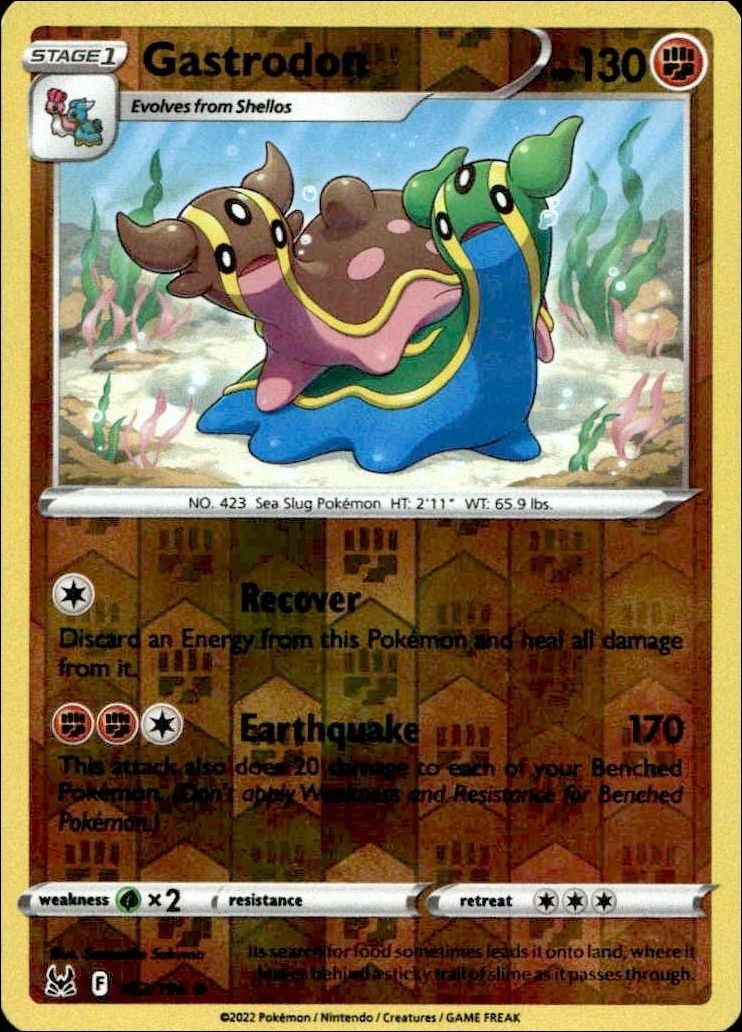 2022 Pokémon Lost Origin Gastrodon #102/196 trading card